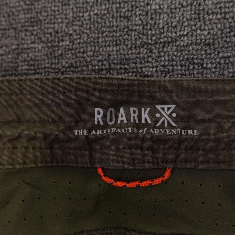 Roark Pants Mens 33x31 Green Elastic Waist Drawstring Canvas Stretch Casual